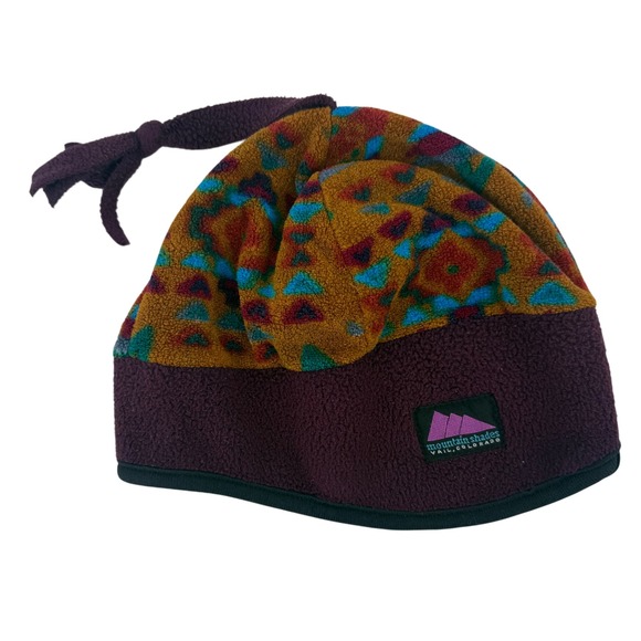 Mountain Shades Other - Vintage 90's Mountain Shades Vail Colorado Fleece Beanie Geometric Ski Hat